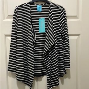 H.I.P. Happening in the Present Black and White Striped Women's Sweater (sz m)